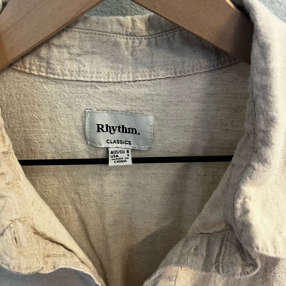 Classic Beige Linen Short Sleeve Shirt Dress
Rhythm - Picture 4 of 6